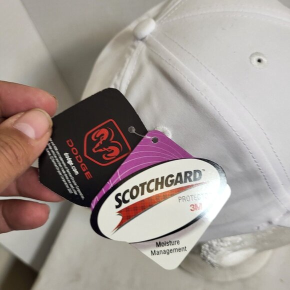 DODGE Pink White Hat Strapback Baseball Vintage Cap Womens NEW TAGS - Picture 10 of 14